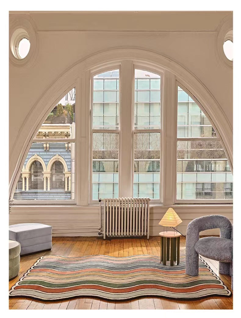 レインボーカーペットラグ