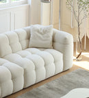 White Fabric Tufted Sofa (Bulk)