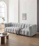White Fabric Tufted Sofa (Bulk)
