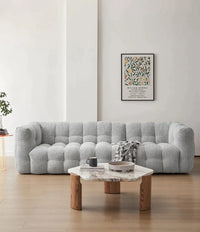 White Fabric Tufted Sofa (Bulk)