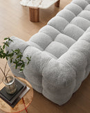 White Fabric Tufted Sofa (Bulk)
