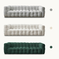 White Fabric Tufted Sofa (Bulk)