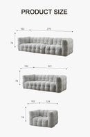 White Fabric Tufted Sofa (Bulk)